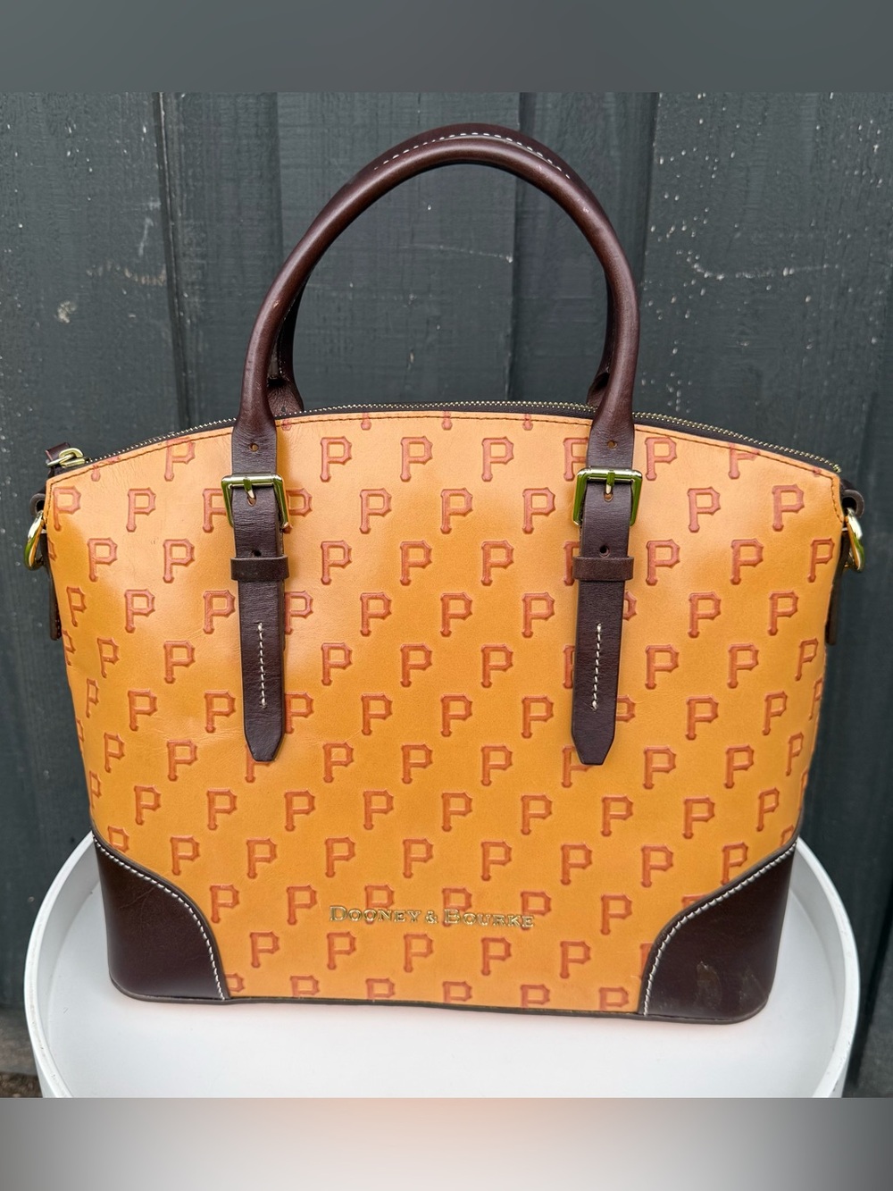Dooney & Bourke MLB Pittsburgh Pirates Leather Domed
Satchel Purse NWOT